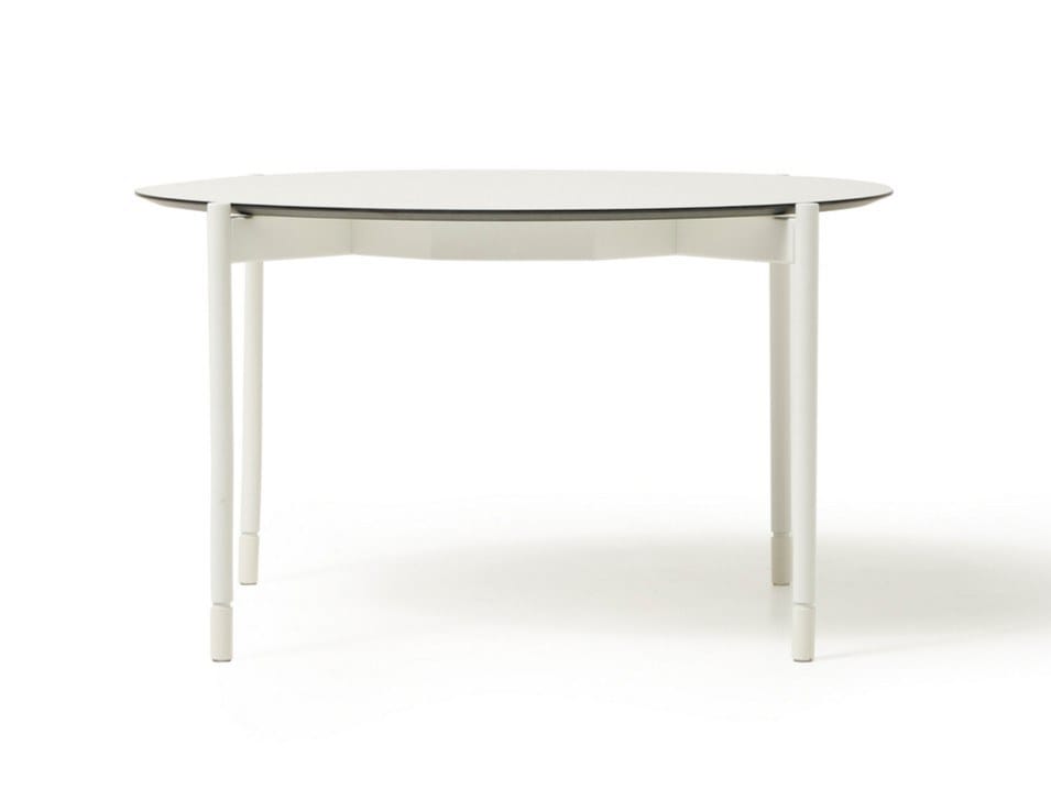 Круглый журнальный столик с металлическим основанием и столешницей из HPL Diemme ARCH-00064247 - Вид №1