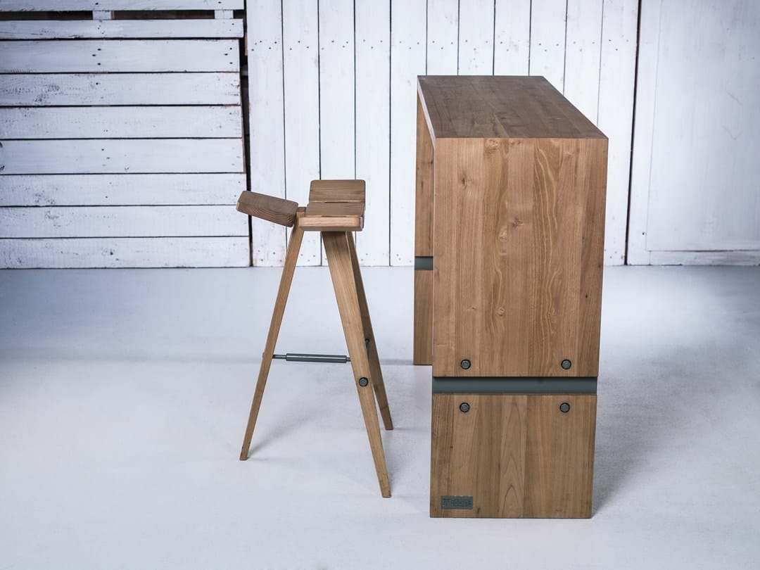 Высокий деревянный стол для контракта HOOKL und STOOL CLOVER ARCH-00014251 - Вид №3