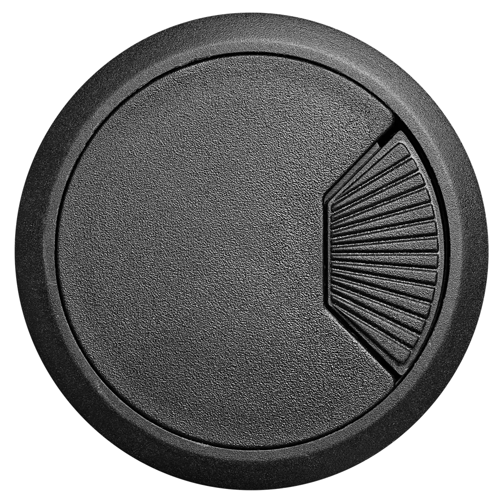 Заглушка для кабель-канала Jet 60 мм цвет черный STLM-2100667 - Вид №1