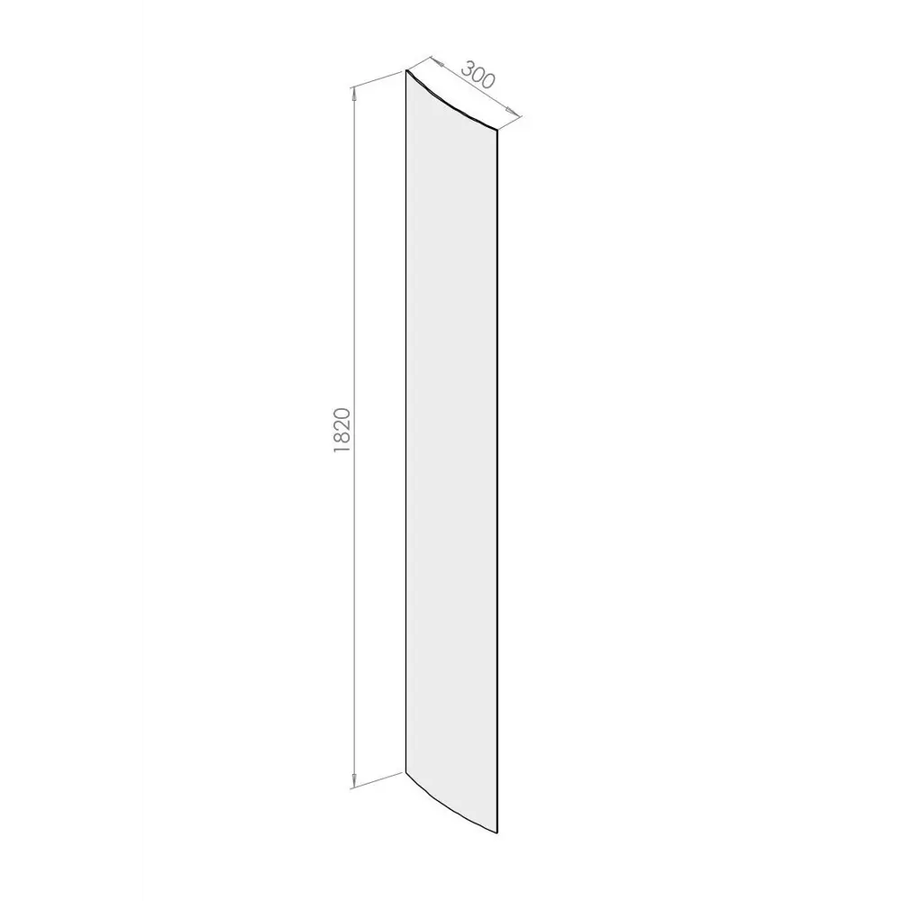 Стекло для душевой ширмы Domani-Spa Delight 1/4 круга низкий поддон прозрачное 90x90 см Simple STLM-2202039