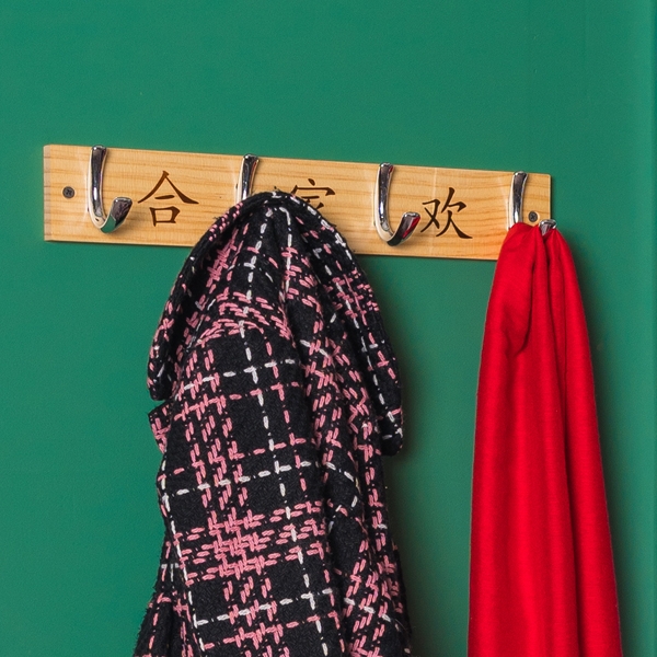 Вешалка  с декором «иероглифы», 400x70x50 мм, сосна LJPS0017 Public Steel Россия  - Вид №1