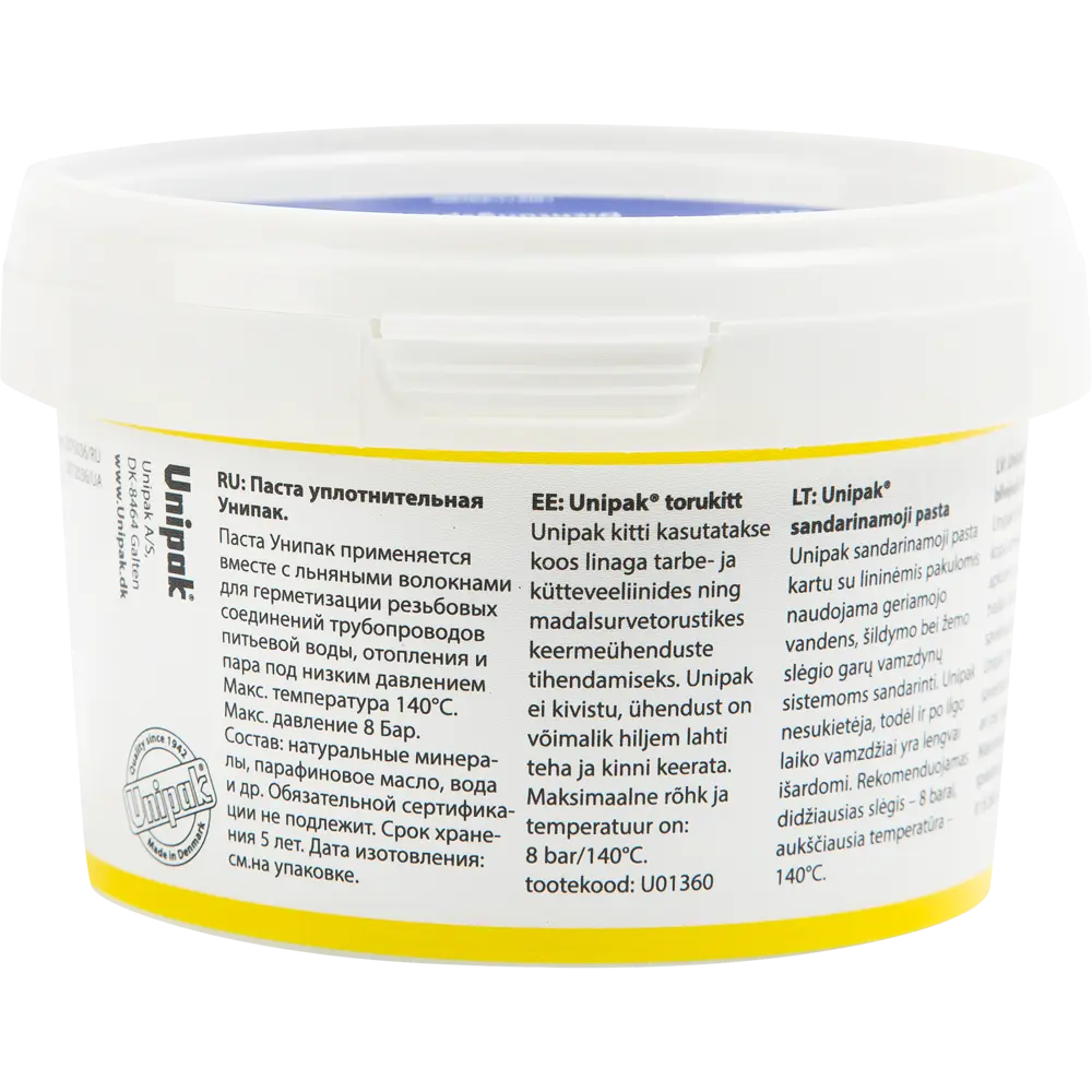 Паста UNIPAK для воды/пара 360 грамм 82992797 STLM-2070797 Santreyd  - Вид №1