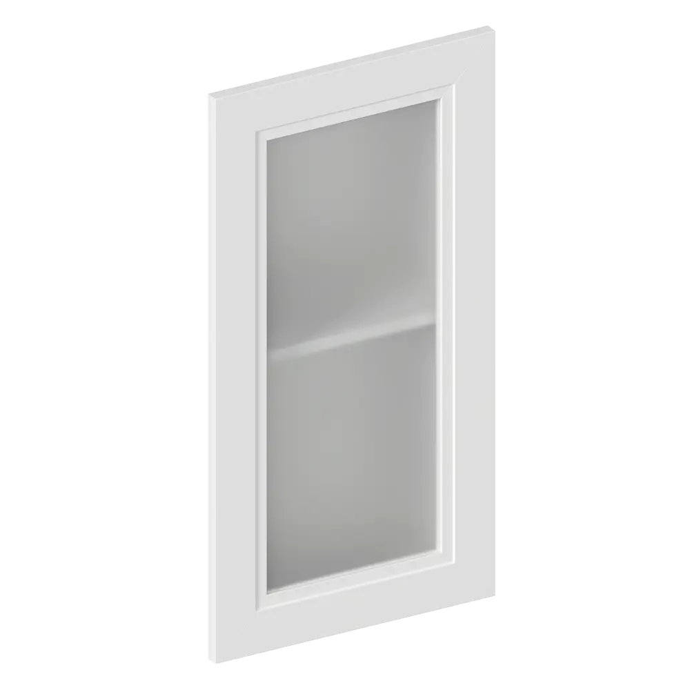 Фасад-витрина KONSENSA Котлас белый матовый для кухни 40×76.8 см 89387735 STLM-1563597 - Вид №1