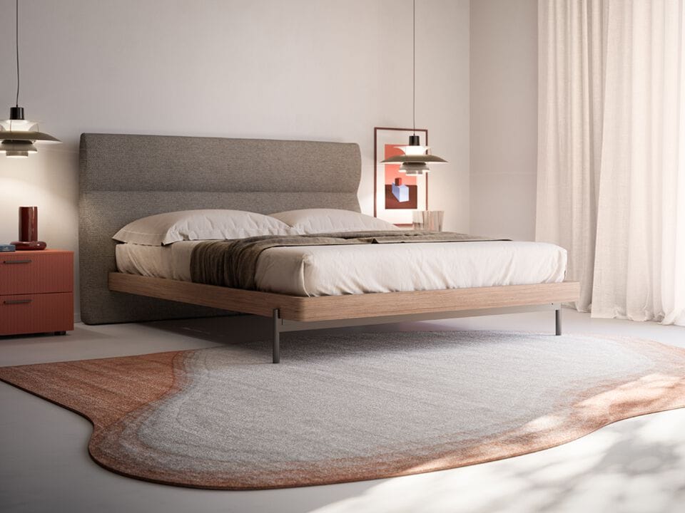 Деревянная двуспальная кровать с мягким изголовьем Santalucia Mobili ZONDA ARCH-00134815 - Вид №3