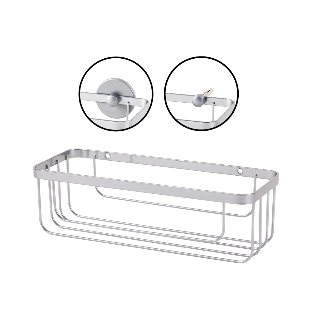 Полка для ванной прямоугольная Sensea Essential цвет хром STLM-2052655