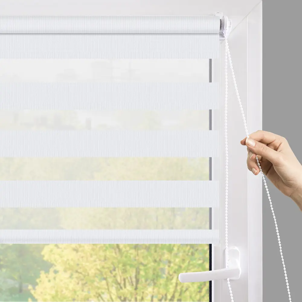 Рулонная штора день-ночь MIAMOZA Петер 40x160 см белая 89411422 STLM-1565235 - Вид №5