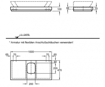 Столешница под раковину 100 см Keramag Silk Y816600000 Santreyd  - Вид №2
