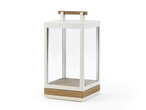 Настольная лампа с батарейным питанием из тикового дерева Ethimo Carrè ARCH-00094982 - Вид №5