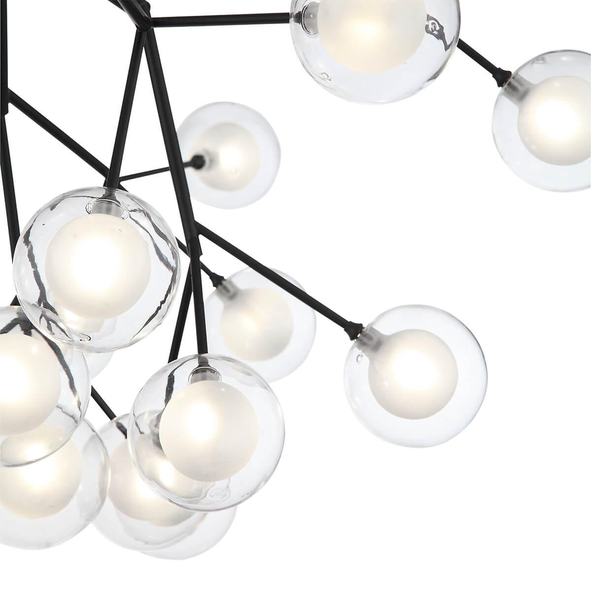 Люстра светодиодная подвесная прозрачная 27 ламп ST Luce Demele SL376.403.27 ST LUCE ДИЗАЙНЕРСКИЕ, DEMELE 00-3834386 Прозрачный;черный  - Вид №3