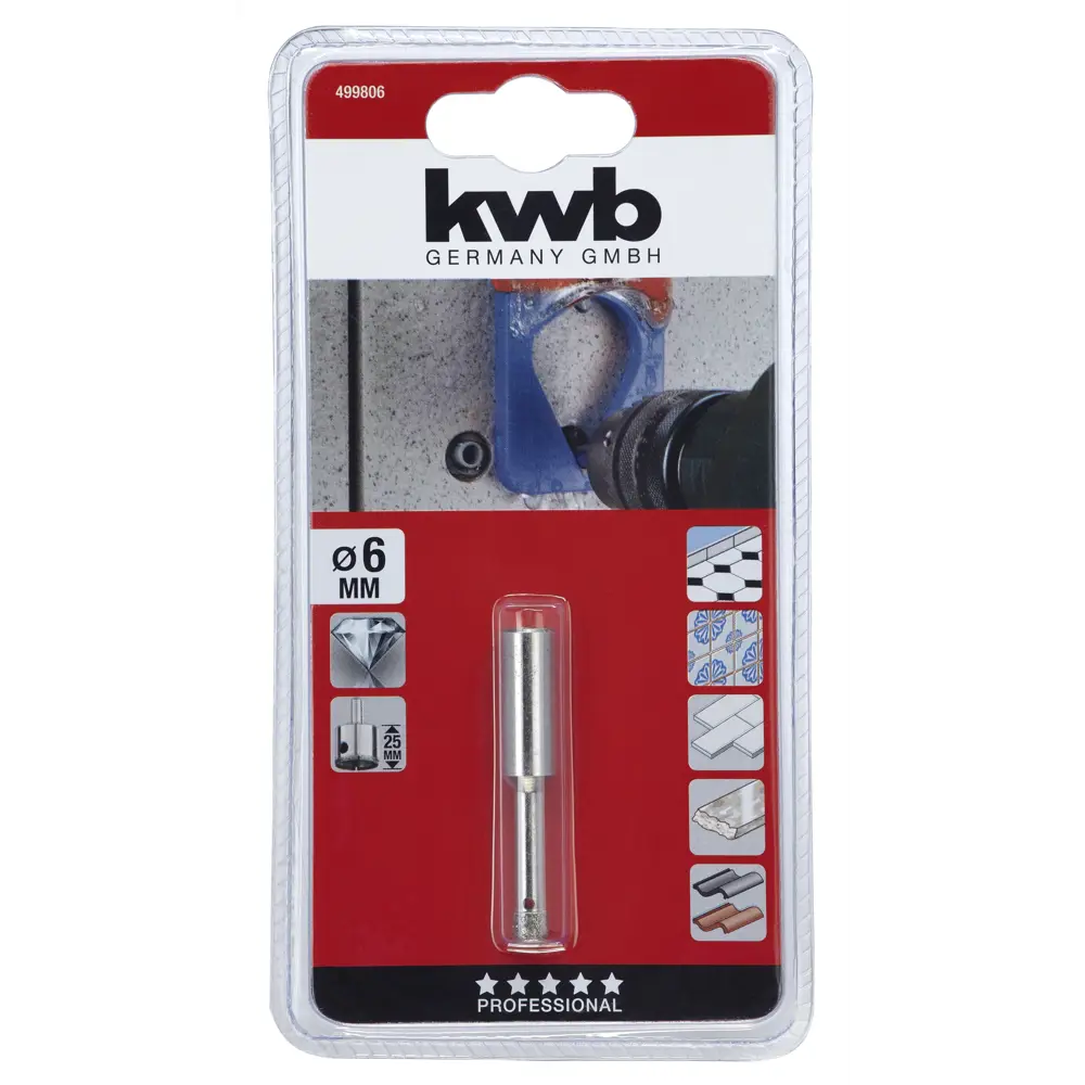 Коронка алмазная KWB 4998-06 6 мм STLM-2065424 - Вид №1