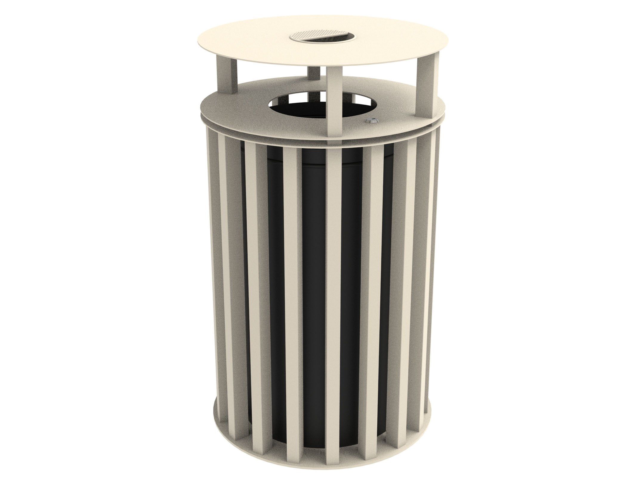 Оцинкованная стальная корзина для мусора с пепельницей Lazzari Динамо ARCH-00058102 - Вид №19