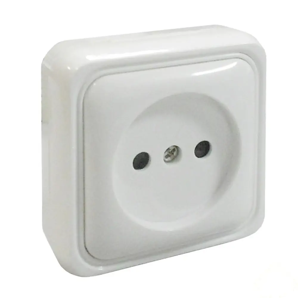 Розетка LK STANDARD, без заземления, белая STLM-2209287