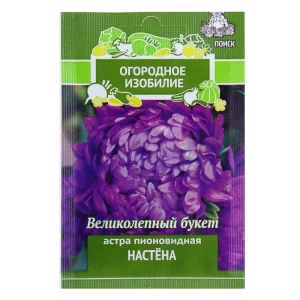 Семена цветов Астра пионовидная Настена фиолетовая Поиск 18358799 STLM-2159666