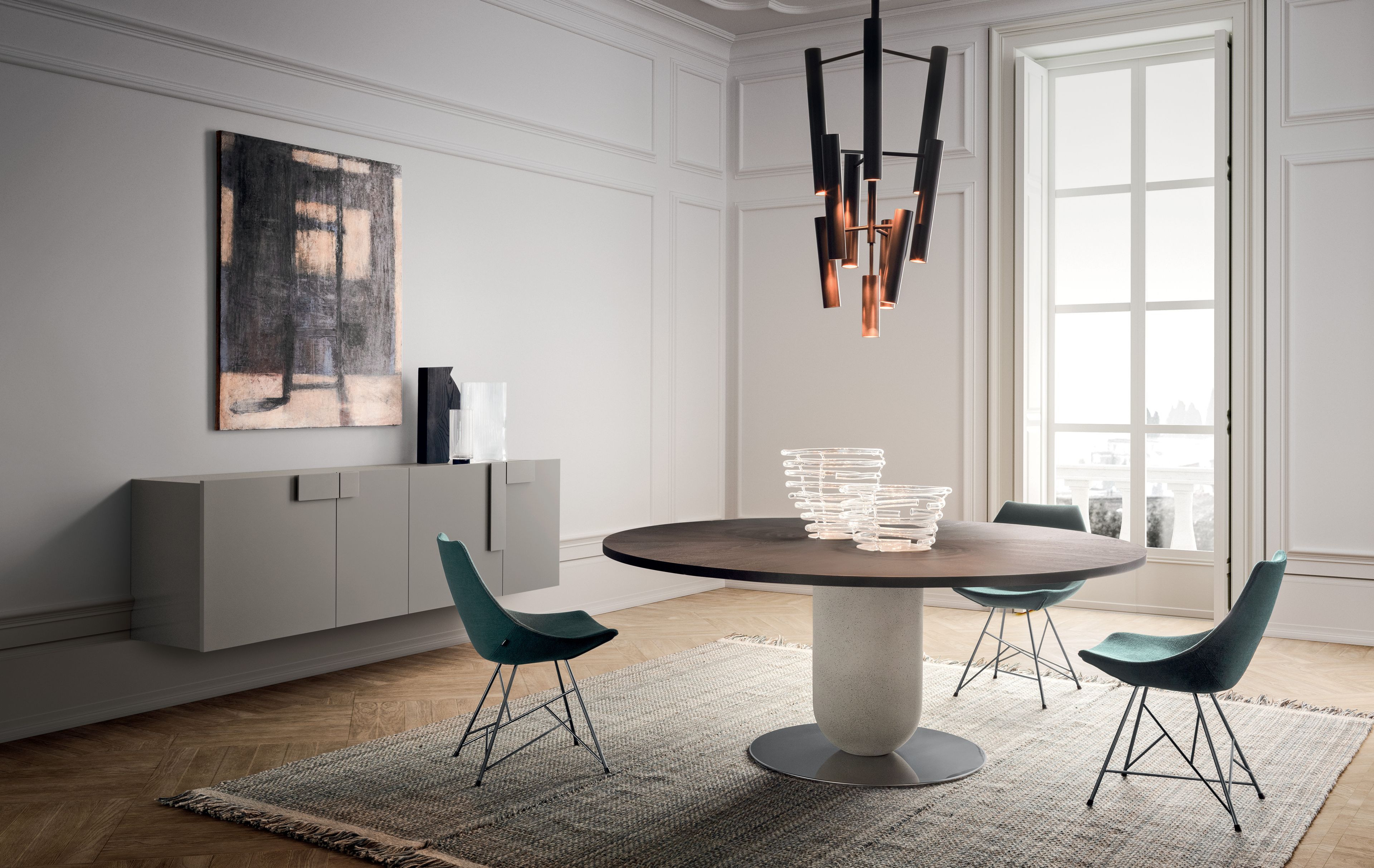 Лакированный стул с металлической основой Pianca GAMMA ARCH-00073443 - Вид №1