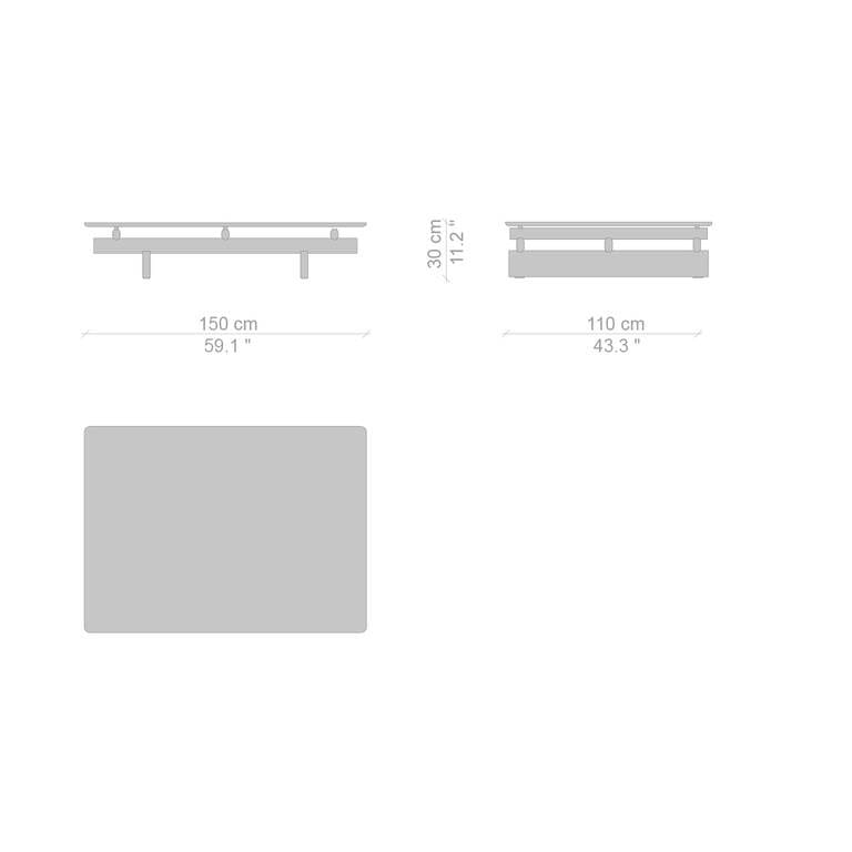 Мраморный прямоугольный низкий журнальный столик CASSINA Sengu ARCH-00006197 - Вид №3