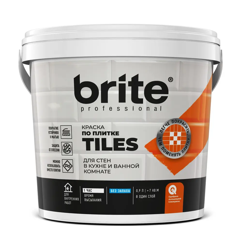 Краска BRITE для плитки и стен с защитой от плесени 88110037 STLM-0076786 - Вид №1