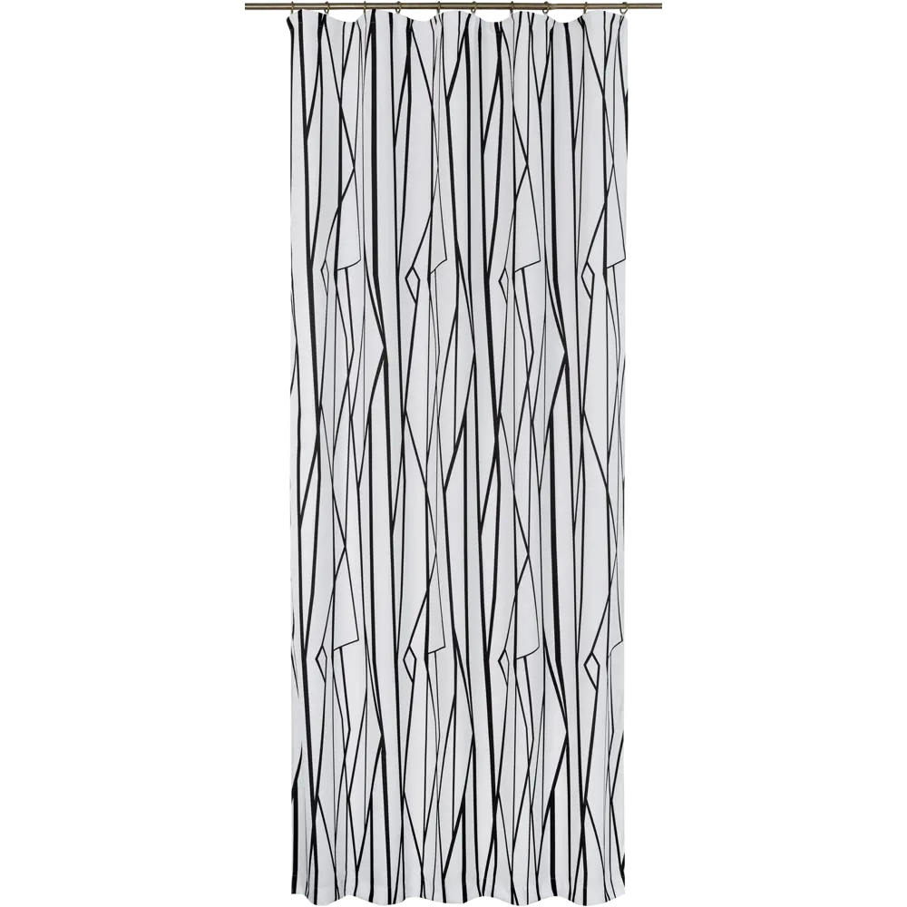 Штора на ленте «Геометрия» 140х260 см цвет бело-чёрный SEASONS STLM-2004803