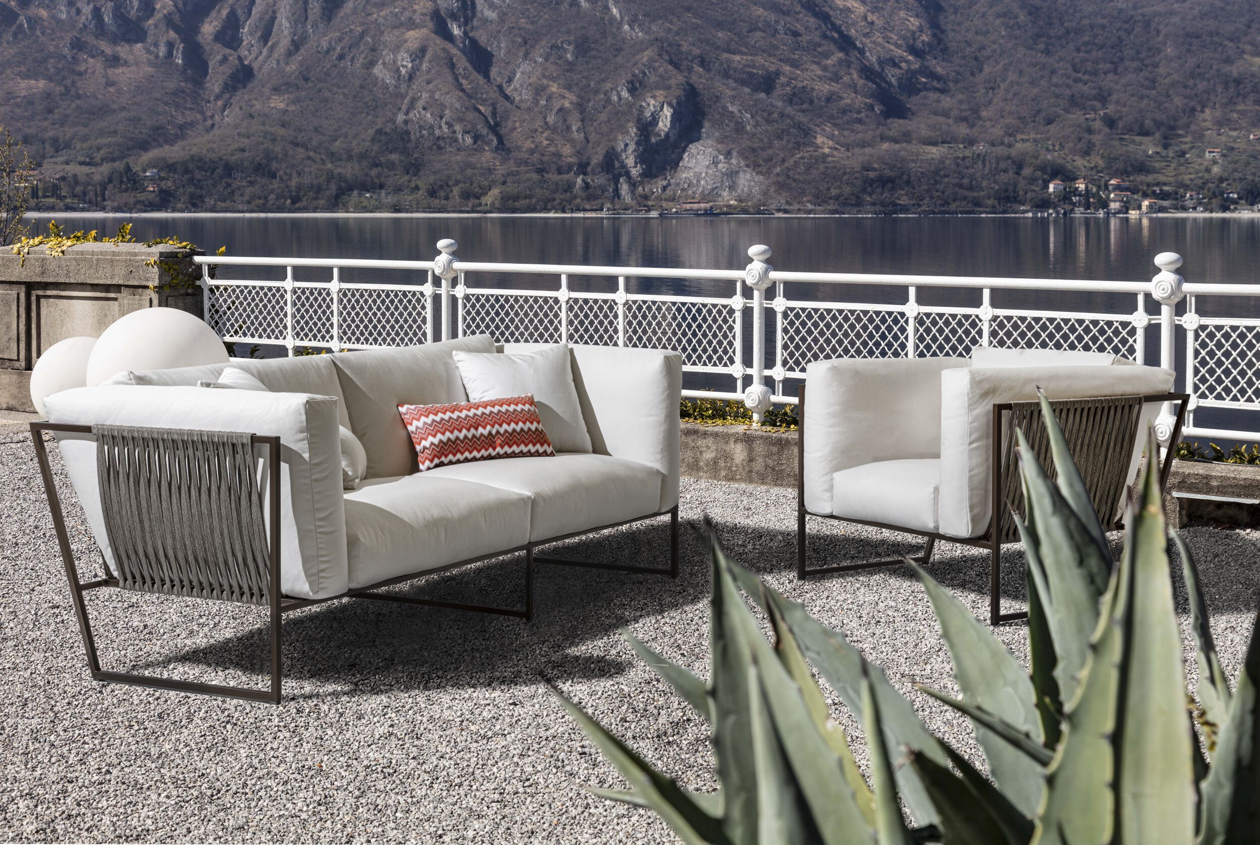 3-местный тканевый съемный садовый диван GRUPPO FOX FuoriPorta ARCH-00063779 - Вид №3