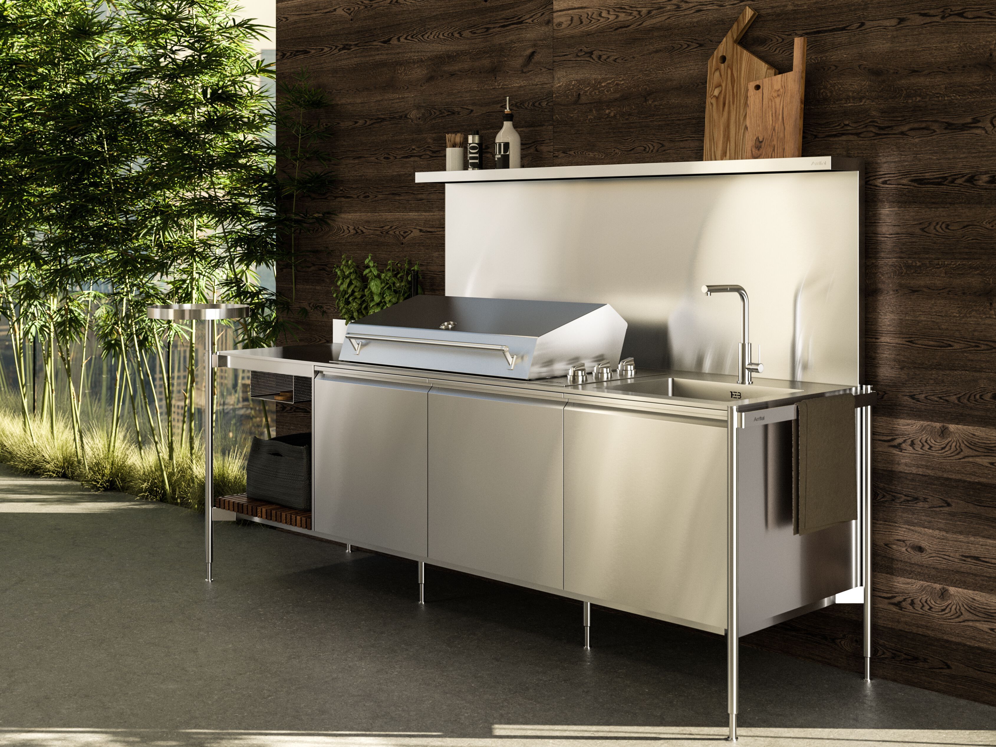 Наружная кухня из нержавеющей стали с барбекю Arrital Solaria ARCH-00021342