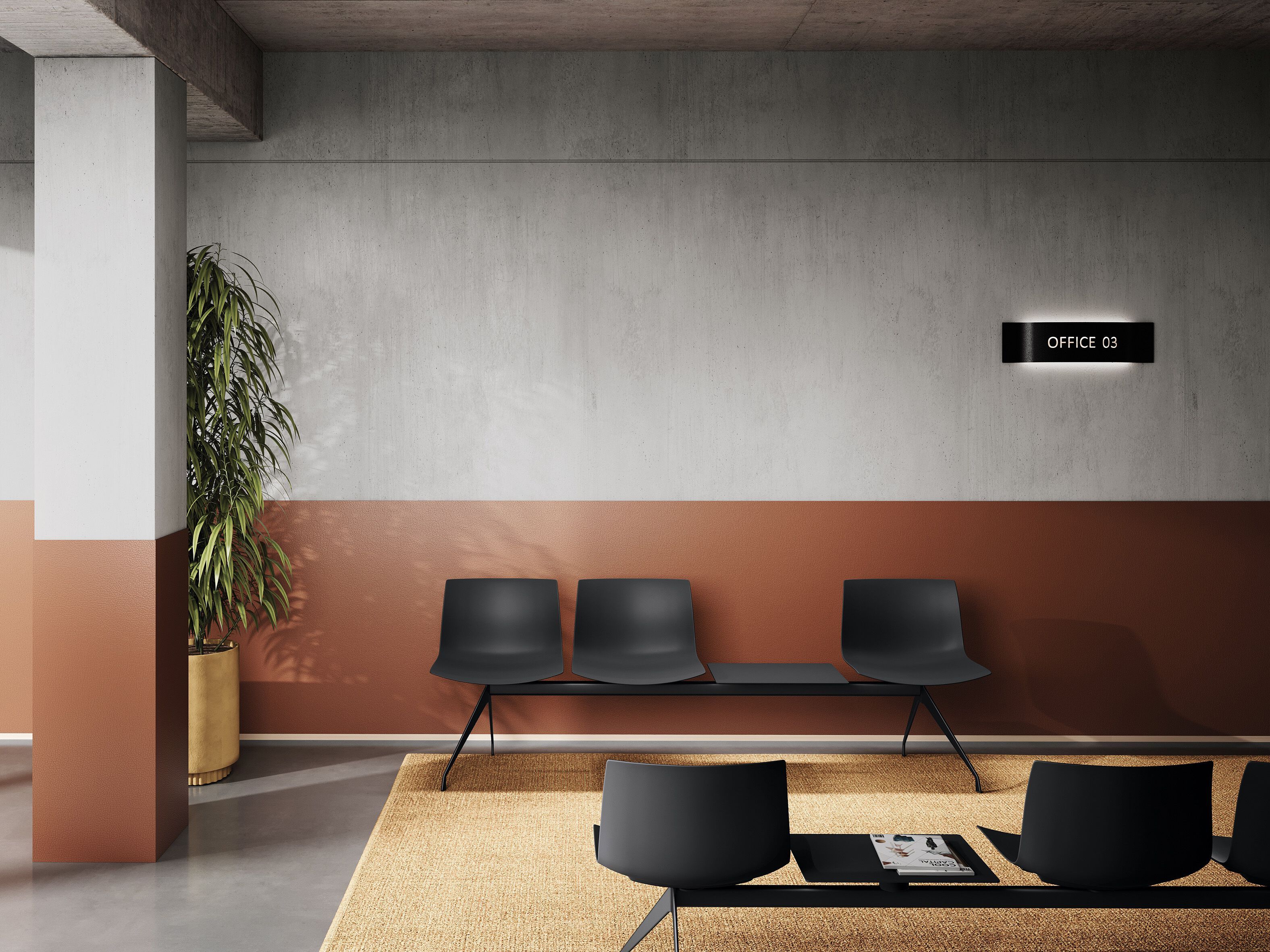 Сиденье на полипропиленовом стержне Arper CATIFA (RE) BENCH ARCH-00139946 - Вид №2