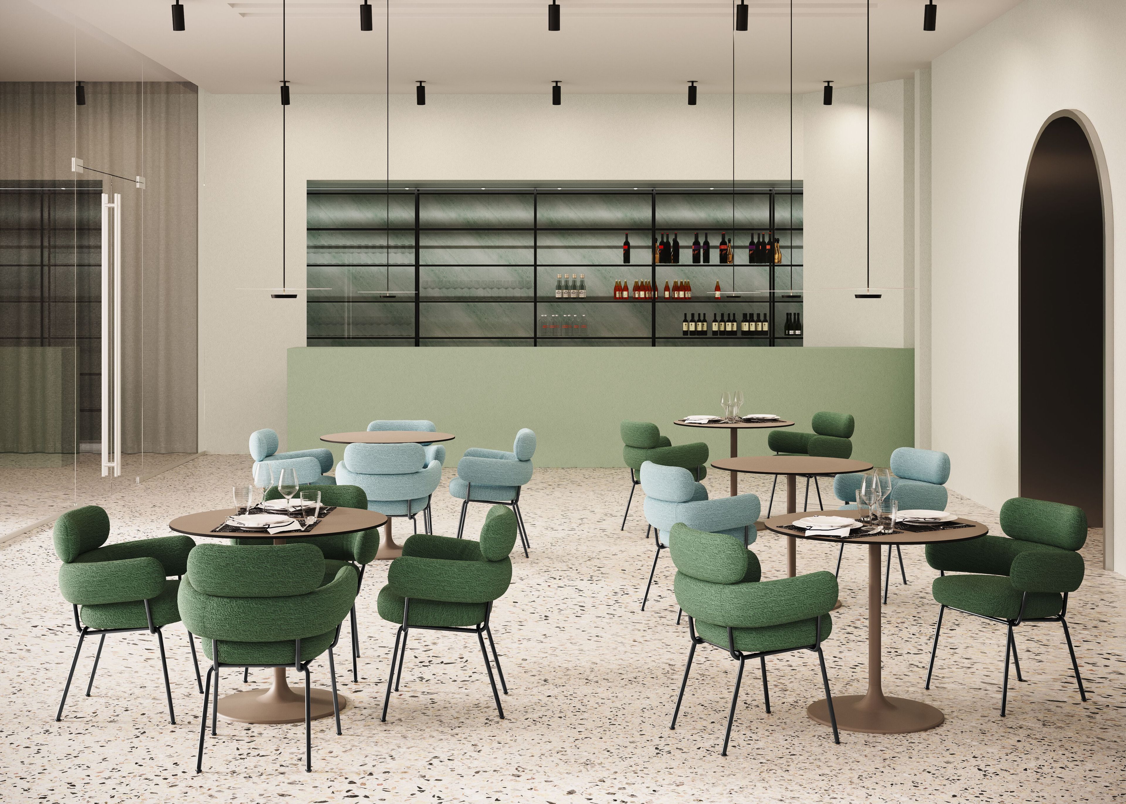 Мягкий тканевый стул с подлокотниками Infiniti Takumi ARCH-00051120 - Вид №3