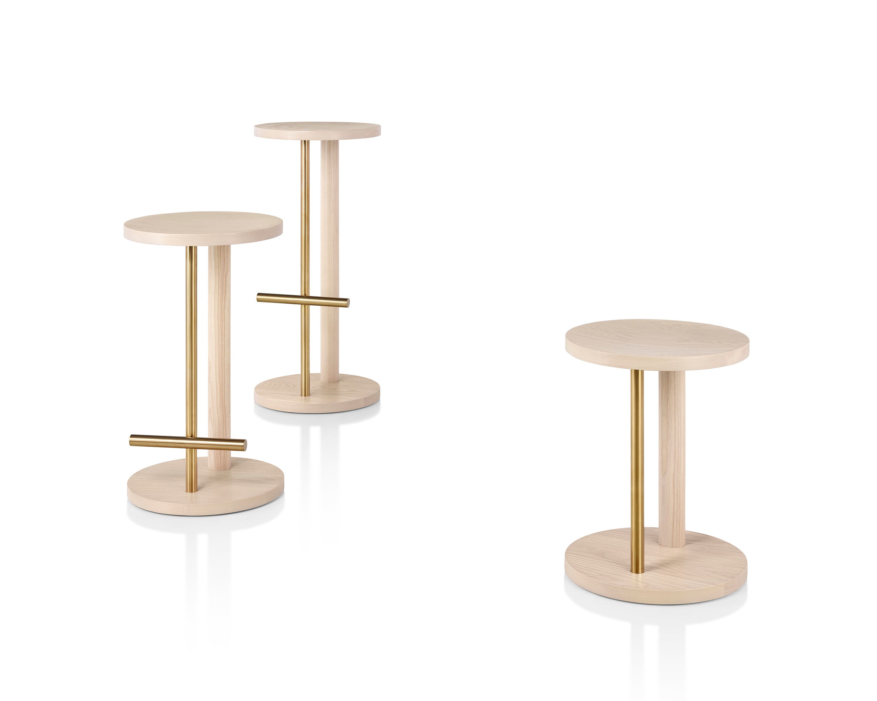 Деревянный табурет с подставкой для ног Herman Miller ARCH-00068484 - Вид №8