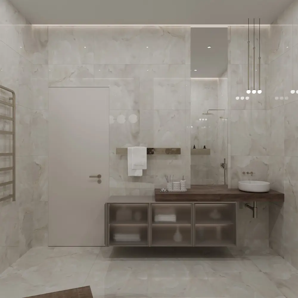 Керамогранит Arcadia Ceramica Onice Pearl - перламутровый мрамор 60×60 см 89396425 STLM-1579158 - Вид №6