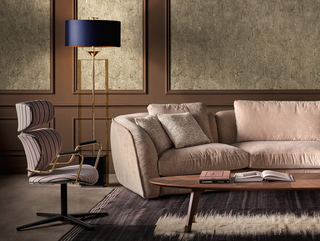 Изогнутый диван из ткани BLACK TIE LEVANTE ARCH-00012008 - Вид №1