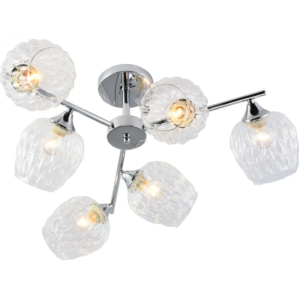 Люстра потолочная Rivoli Arlene модерн 6 ламп, цвет хром STLM-2180526