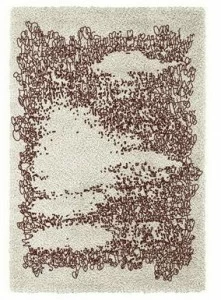 BRABBU Прямоугольный шерстяной коврик ручной работы