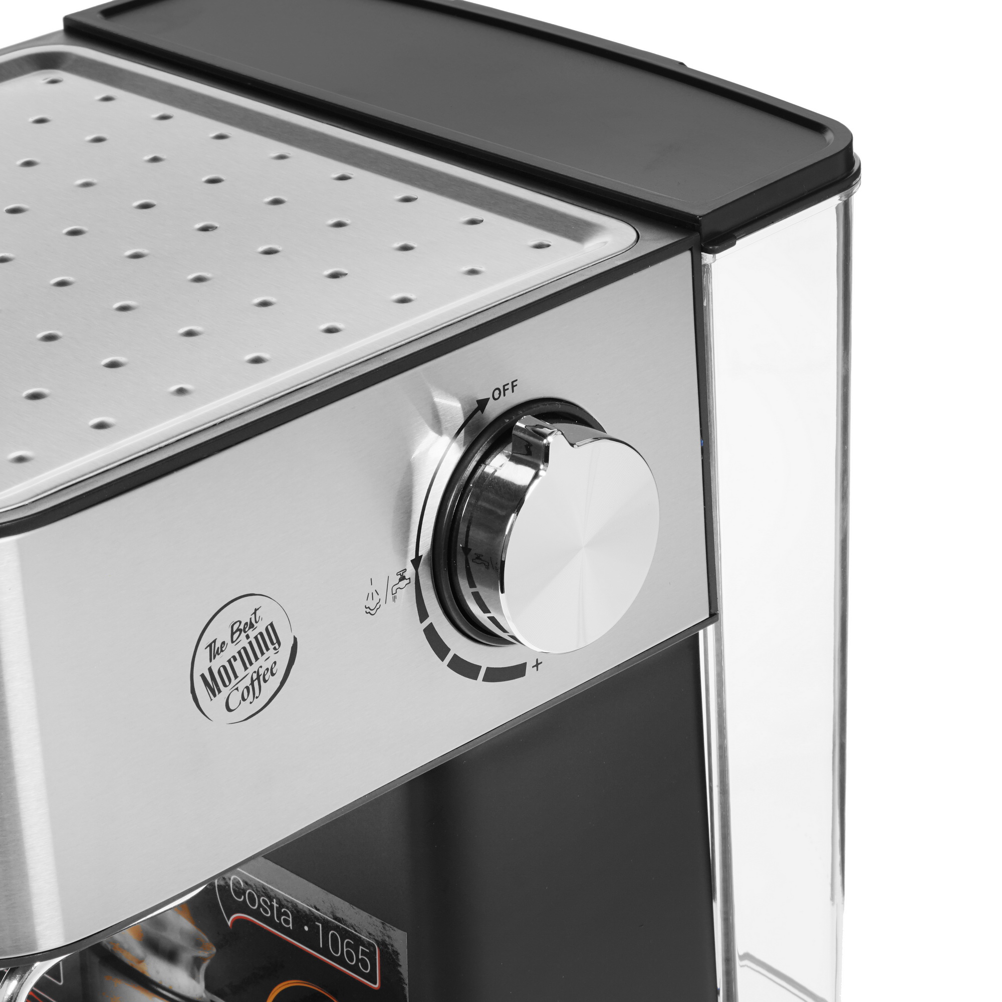 8145434 Кофеварка рожковая Endever Costa-1065 серебристый STDN-0041144 - Вид №4