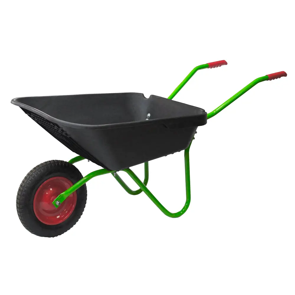 Тачка садовая одноколесная 70 кг 70 л полипропилен цвет черный ПАВЛОВСКАЯ ЗАРЯ STLM-2156980