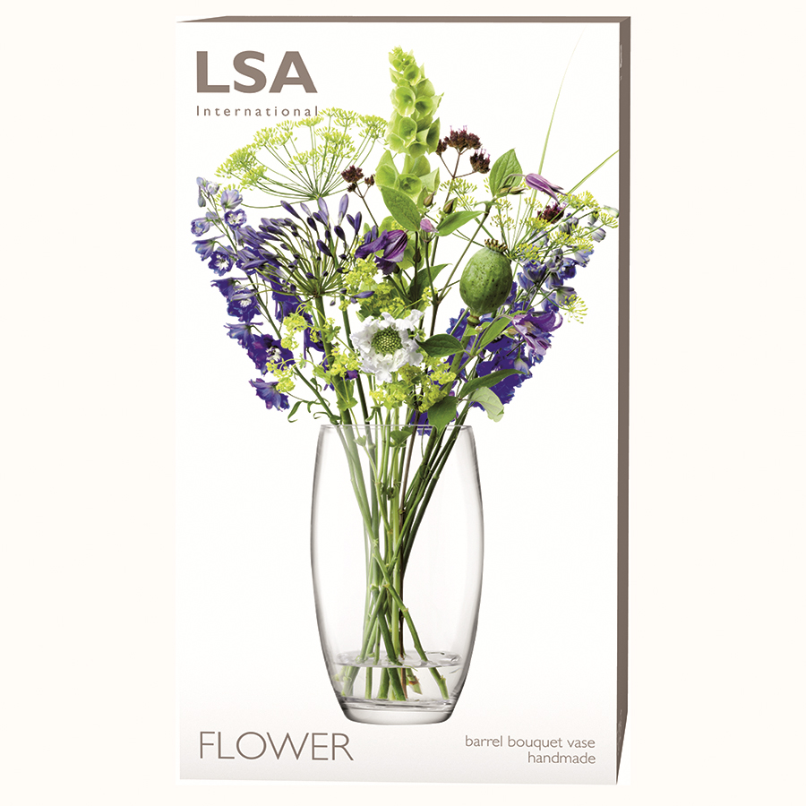 G488-20-992 Ваза в форме бочонка flower, 20 см LSA International  - Вид №3