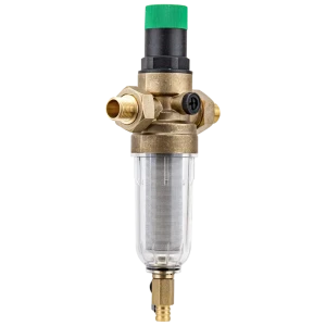 Промывной фильтр для ХВС Посейдон 1/2" НР 100 мкм с редуктором давления латунь 13622