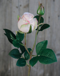 3295 598 a3 Шелковая роза, 1 цветок, 1 бутон, 45 см, антично-светло-розовый H-andreas