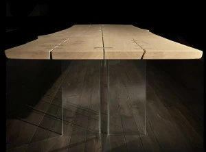 Arte Brotto Прямоугольный стол из дерева и стекла Vero L620