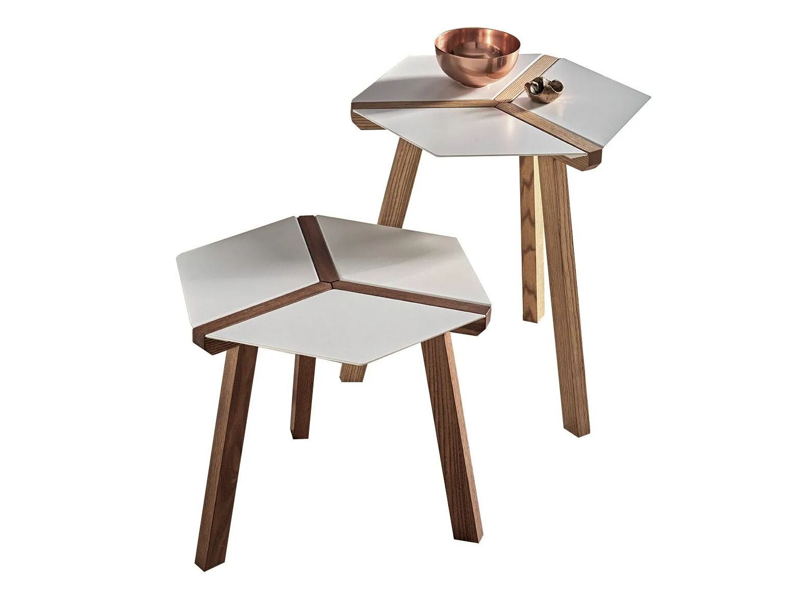 Шестигранный стол из стали и дерева Bontempi Casa ESA ARCH-00048484