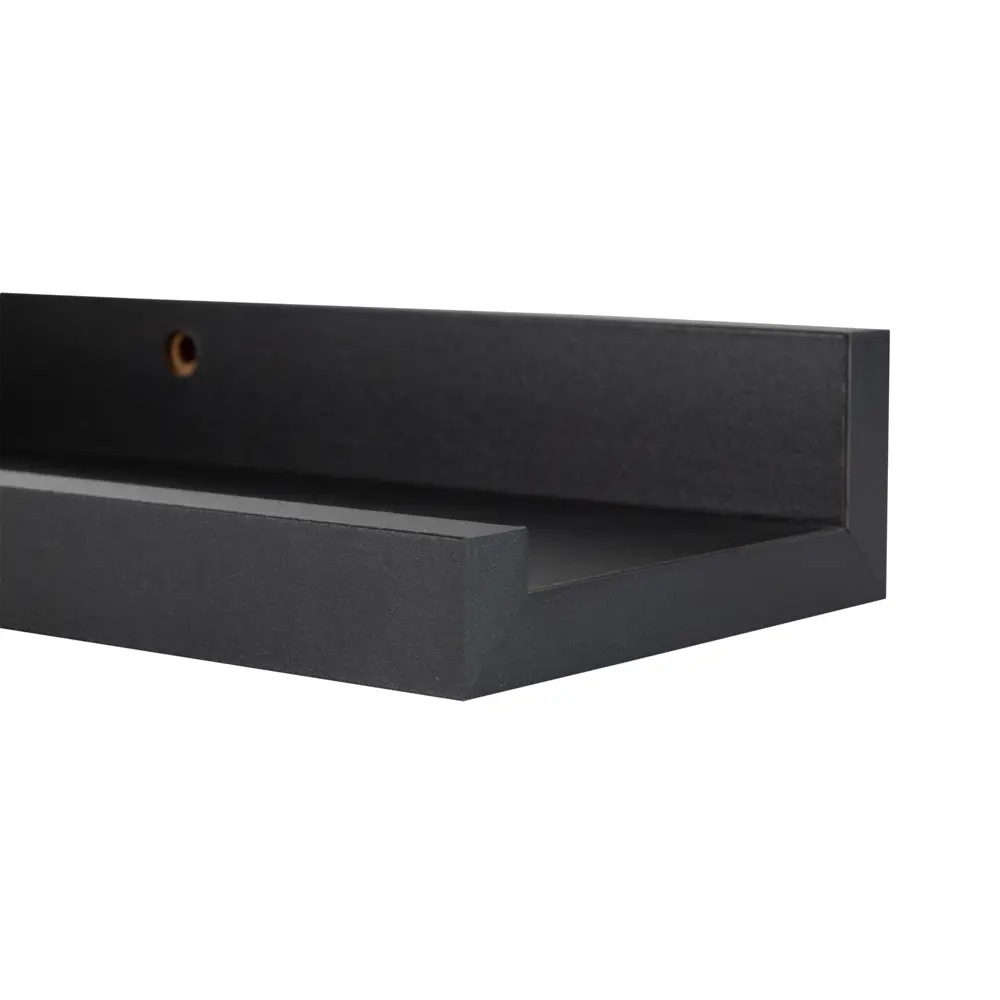Настенная полка KONSENSA 100x10см со скрытым креплением МДФ цвет черный STLM-2161502 - Вид №3