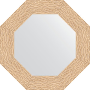 BY 3796 Зеркало в багетной раме - золотые дюны 90 mm EVOFORM Octagon