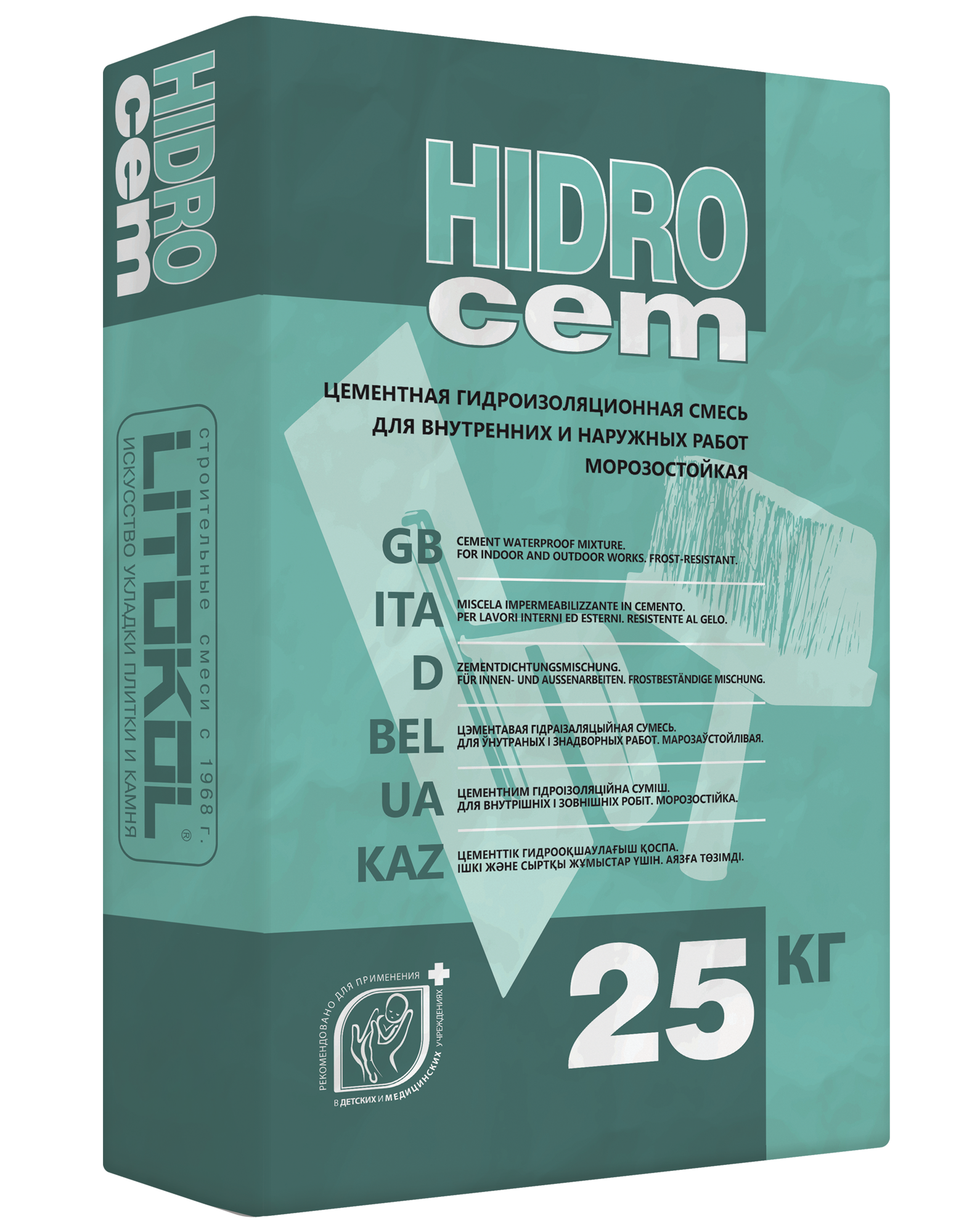 84265656 Сухая смесь для гидроизоляции Hidrocem 25 кг STLM-0047795 LITOKOL