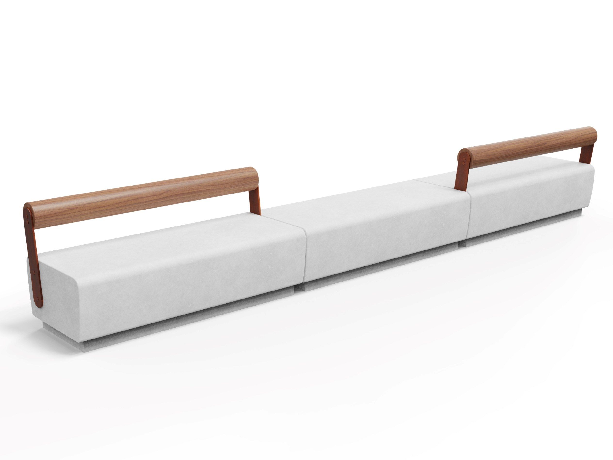 Модульная скамья со спинкой Viscio Urban Design TRIETRAC ARCH-00085653 - Вид №2