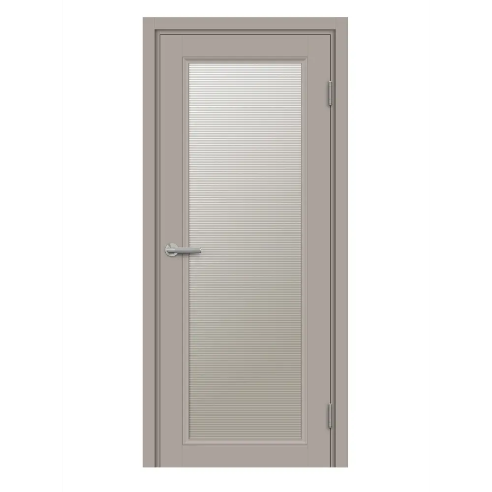 Комплект двери Лион остекленная 70x200 см HardFlex цвет тауп серый с добором 100 мм МАРИО РИОЛИ STLM-2134487