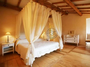 GH LAZZERINI Двуспальная кровать с балдахином из дерева