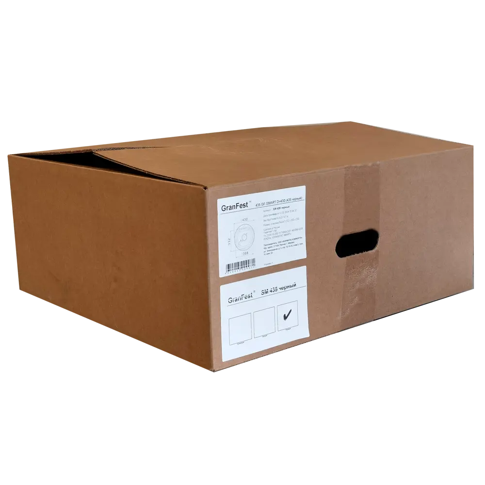 GRANFEST Smart GF-SM 435 - Кухонная мойка из мраморной крошки черного цвета 89364735 STLM-0883972 - Вид №5