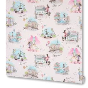Обои флизелиновые Артекс Парижанки розовые 1.06 м 10095-03