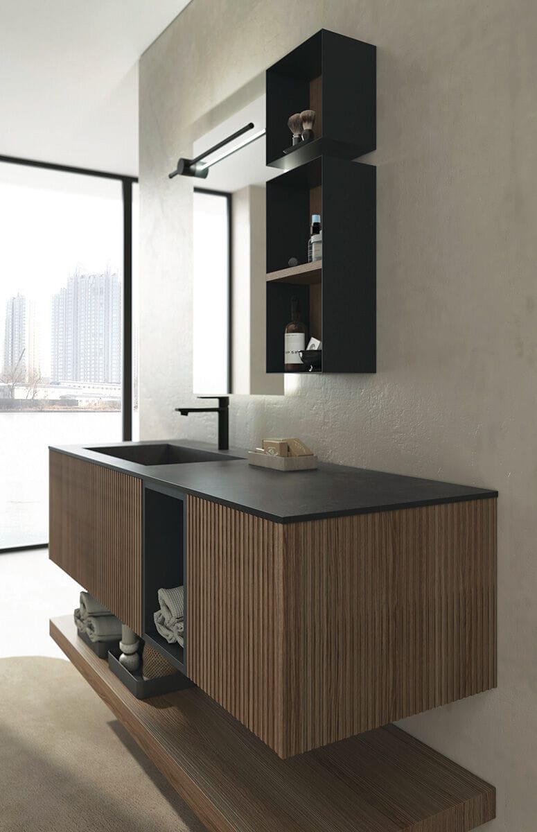 Деревянный подвесной шкаф с одной раковиной LEGNOBAGNO Ri-Stretch ARCH-00036512 - Вид №3