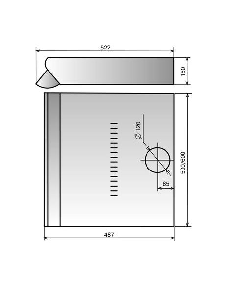 1074656 Вытяжка подвесная ELIKOR Призма 50П-290-П3Л белый/прозрачный STDN-0113625 - Вид №9