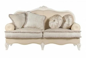 Arrediorg.it® Мягкий 2-местный кожаный диван Florence R201-2 sofa