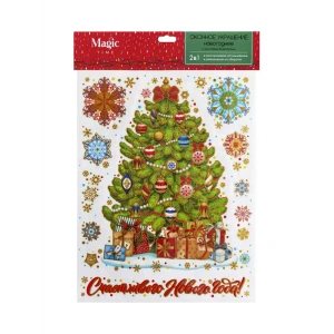 Украшение оконное новогоднее Елочка 30х38 см