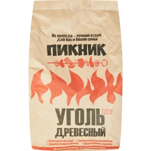 Уголь древесный «Пикник» 2.5 кг.